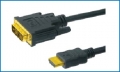 Adapterkabel HDMI / DVI-D 1,0 m mit Goldkontakten
