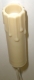 Fassung E10 isoliert in Kerzenschaftform mit Anschlußdrähten